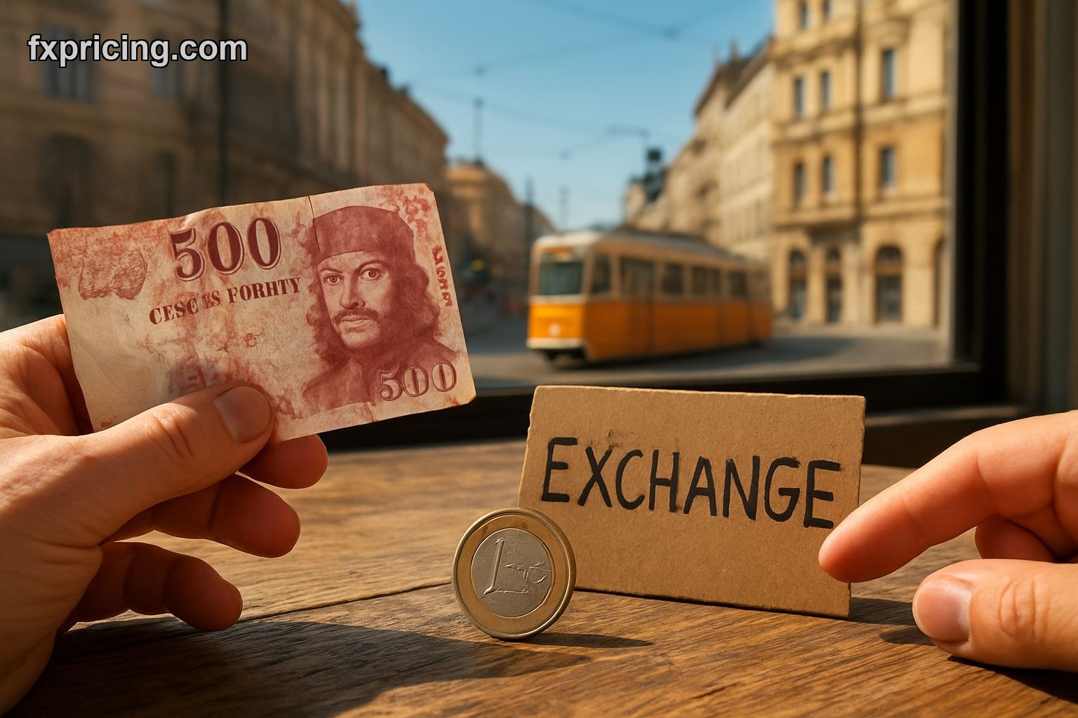 Euro coin and Hungarian forint banknote Euro vs Hungarian Forint forecast