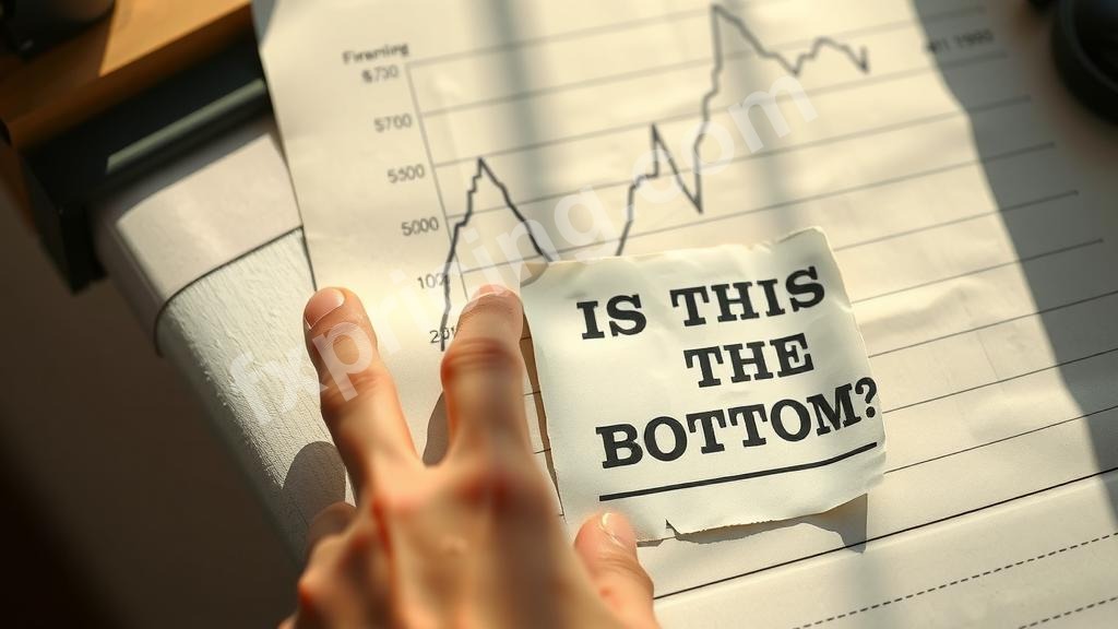 Hand pointing at Simple Moving Average trend lines on a paper chart.