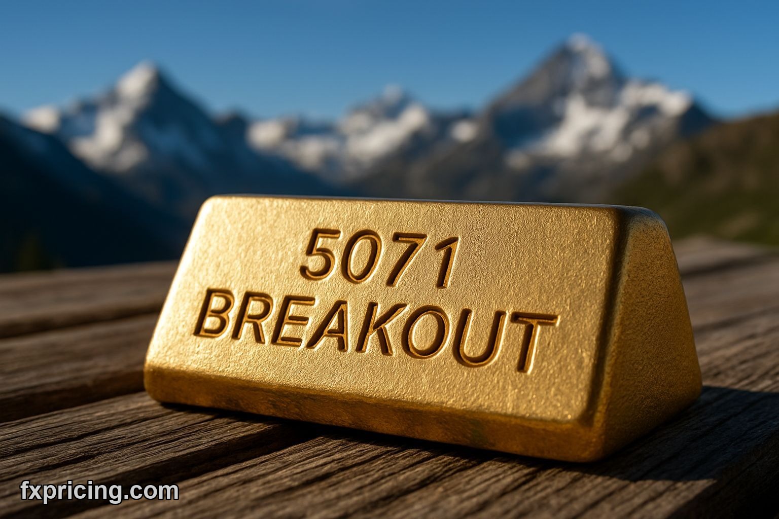 Gold bar with $5071 breakout price forecast analysis