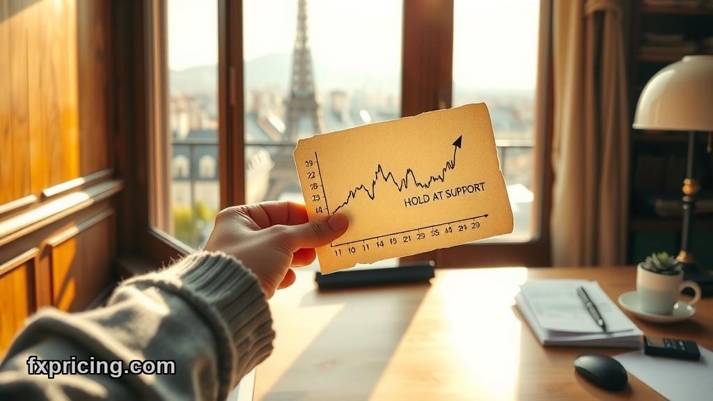 Kering SA stock chart analysis on desk overlooking Paris