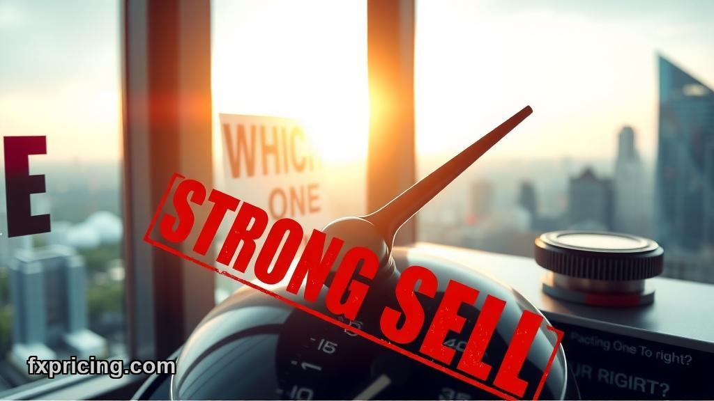 Bullish dial versus Strong Sell stamp on trading gauge