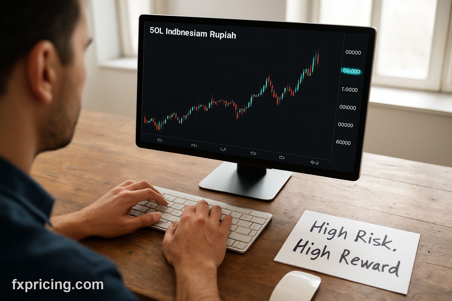 SOL / INDONESIAN RUPIAH price chart on a computer screen