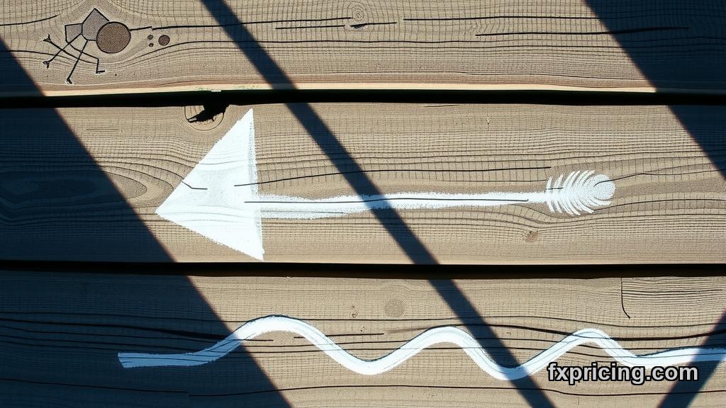 conflicting trend lines drawn in chalk