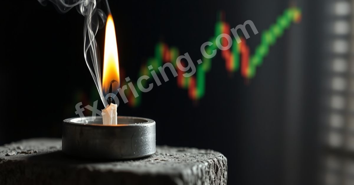 Last candle closing strong on a chart.