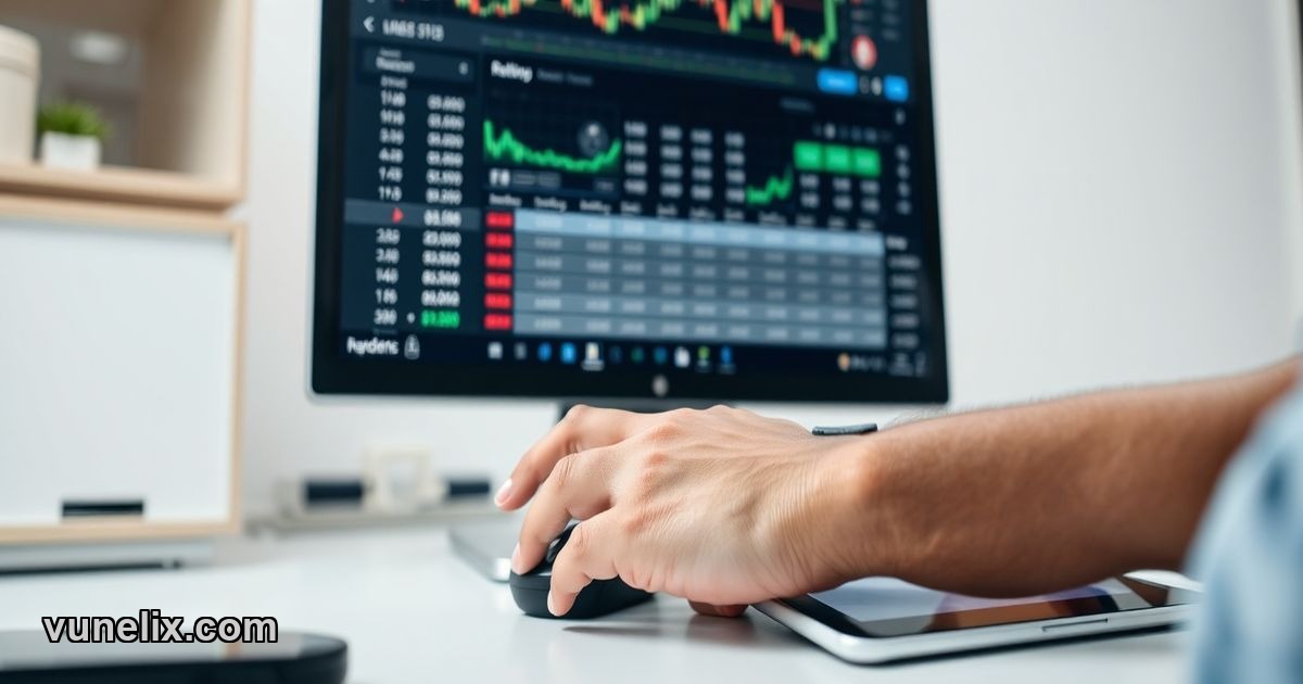 Trader comparing Vunelix TradingView Finviz stock screeners on computer monitor