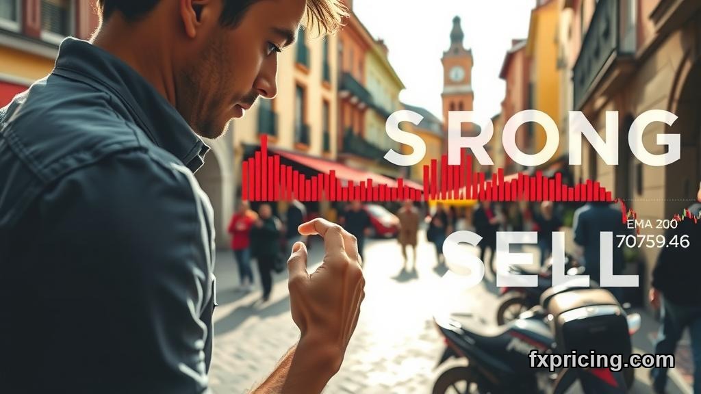 Person interacting with Bitcoin price chart and EMA 200.