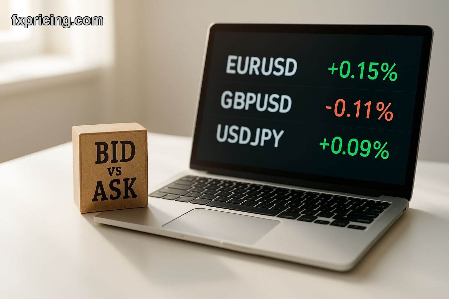 Free Market Currency Rates Widget showing live bid ask prices