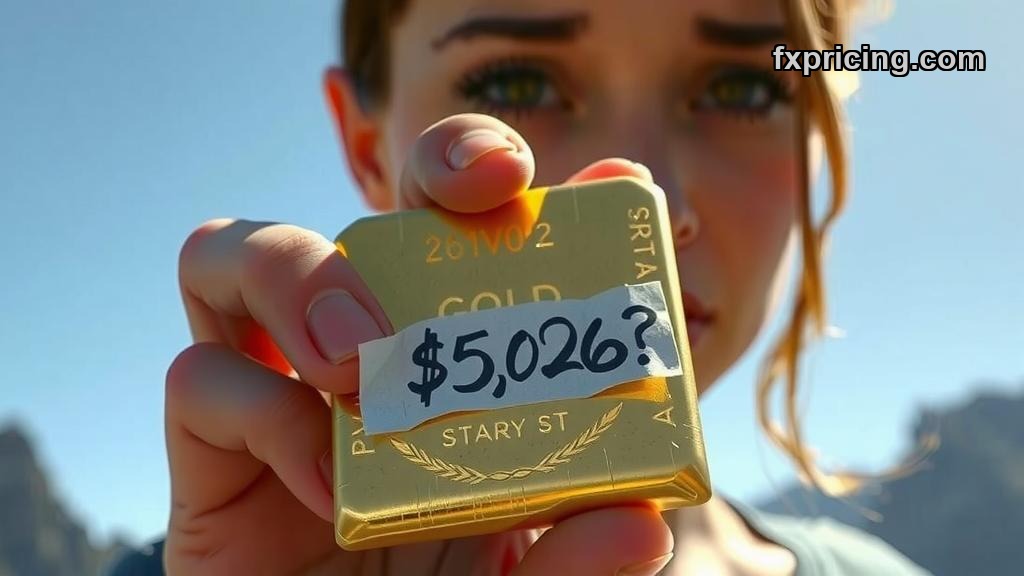 Woman holding gold bar with price forecast analysis