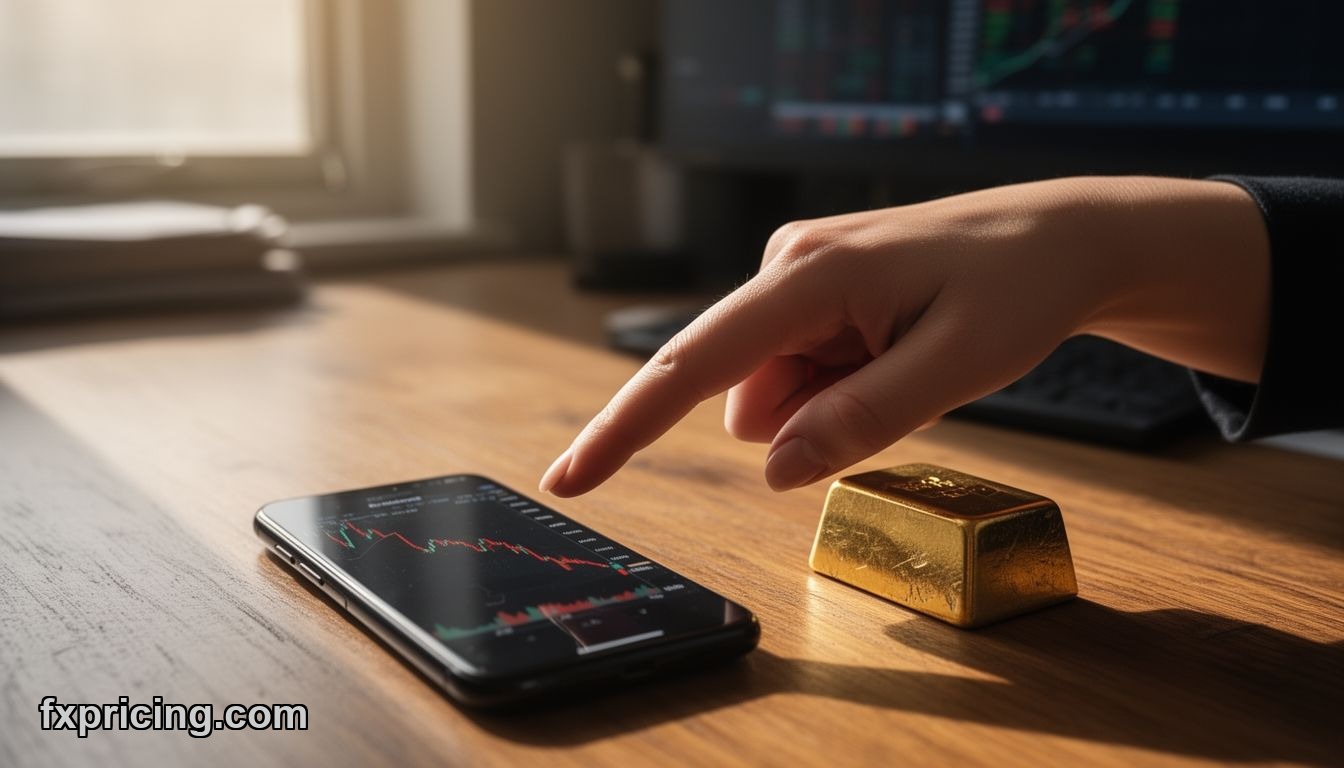 Gold price chart showing sharp decline with trader analysis