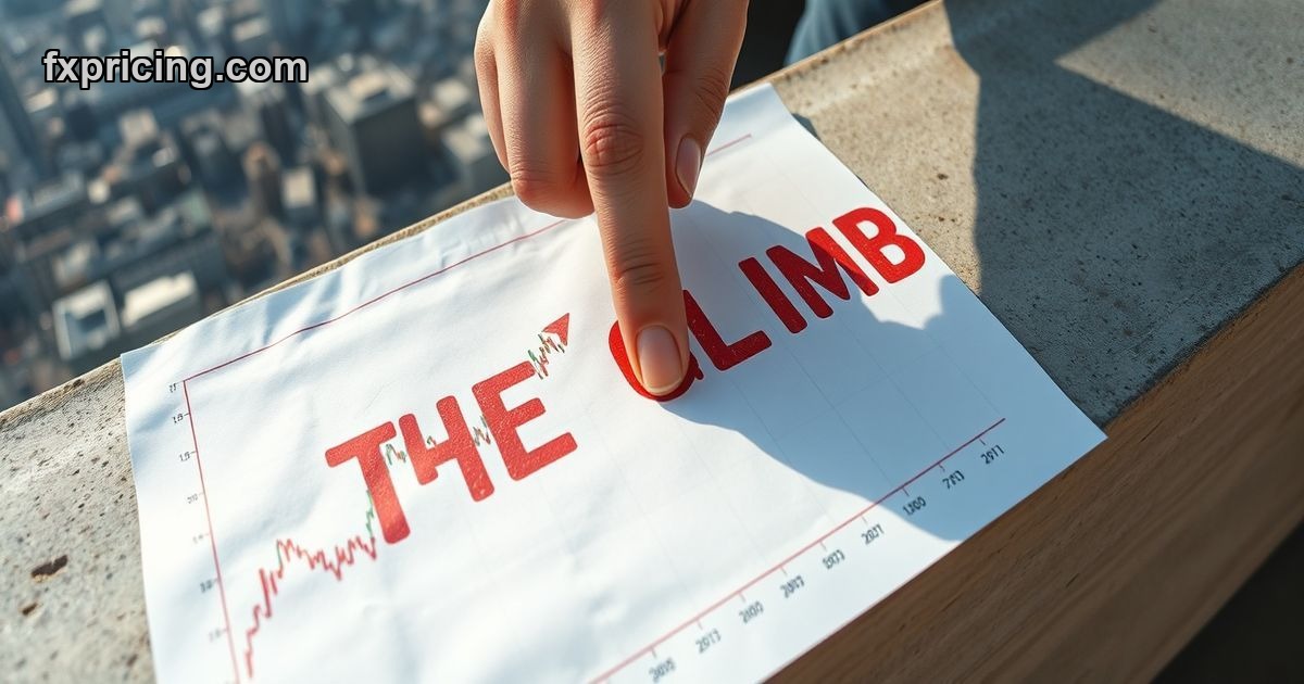 Person's hands tracing upward trend on Market Cap QNT, $ chart.