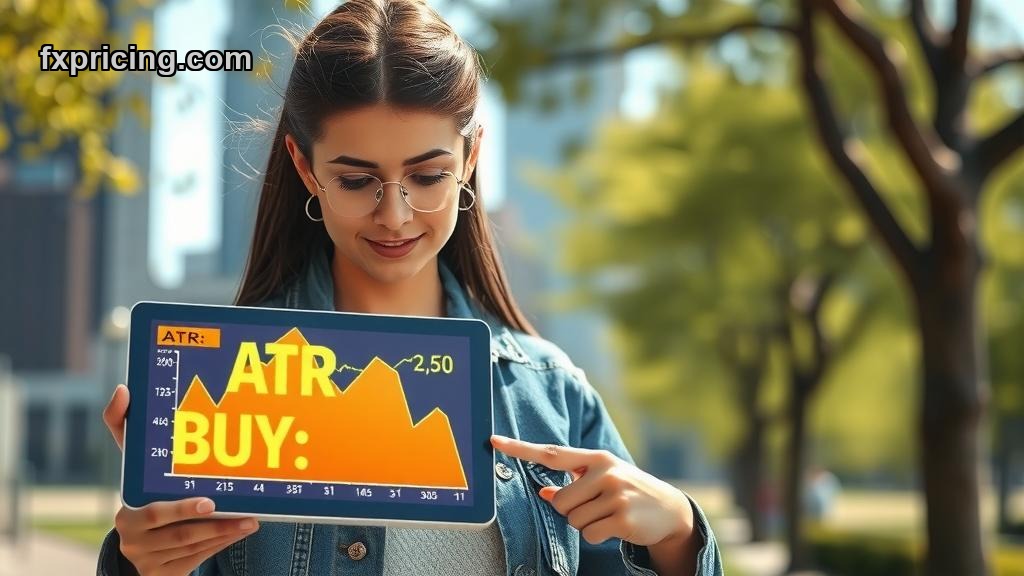 Woman analyzing Market Cap XMR,$ chart with ATR buy signal.