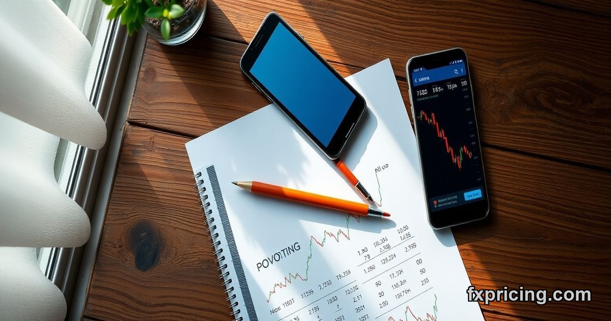 Desk flat lay with pivot point analysis for NZDSLL