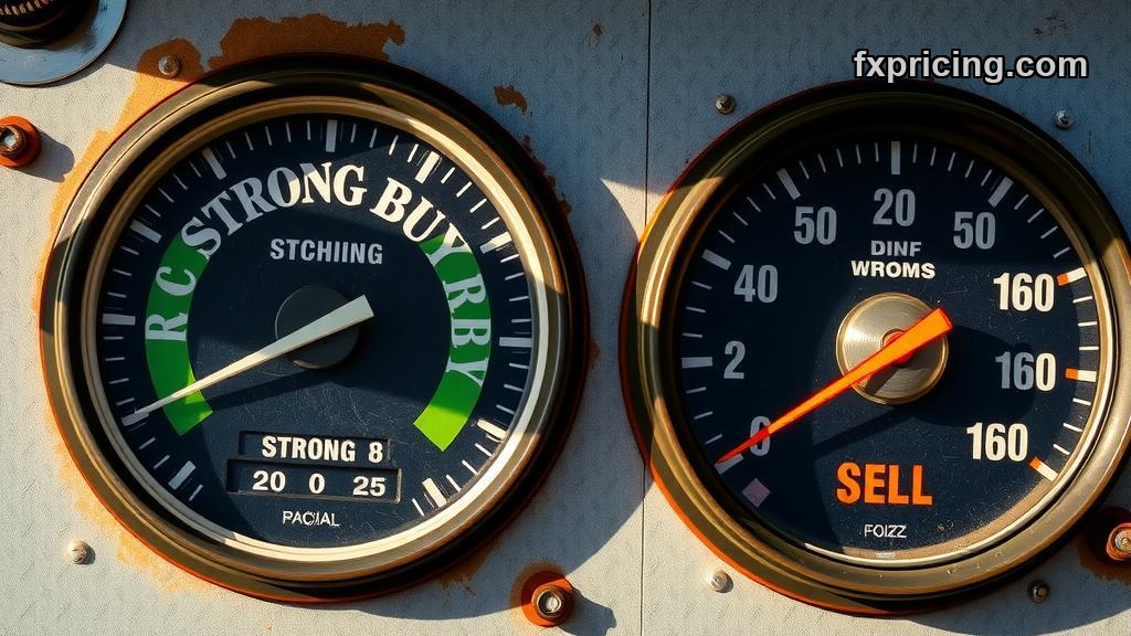 Conflicting Strong Buy and Strong Sell indicator dials