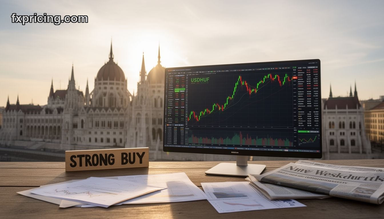 USD/HUF currency trading screen