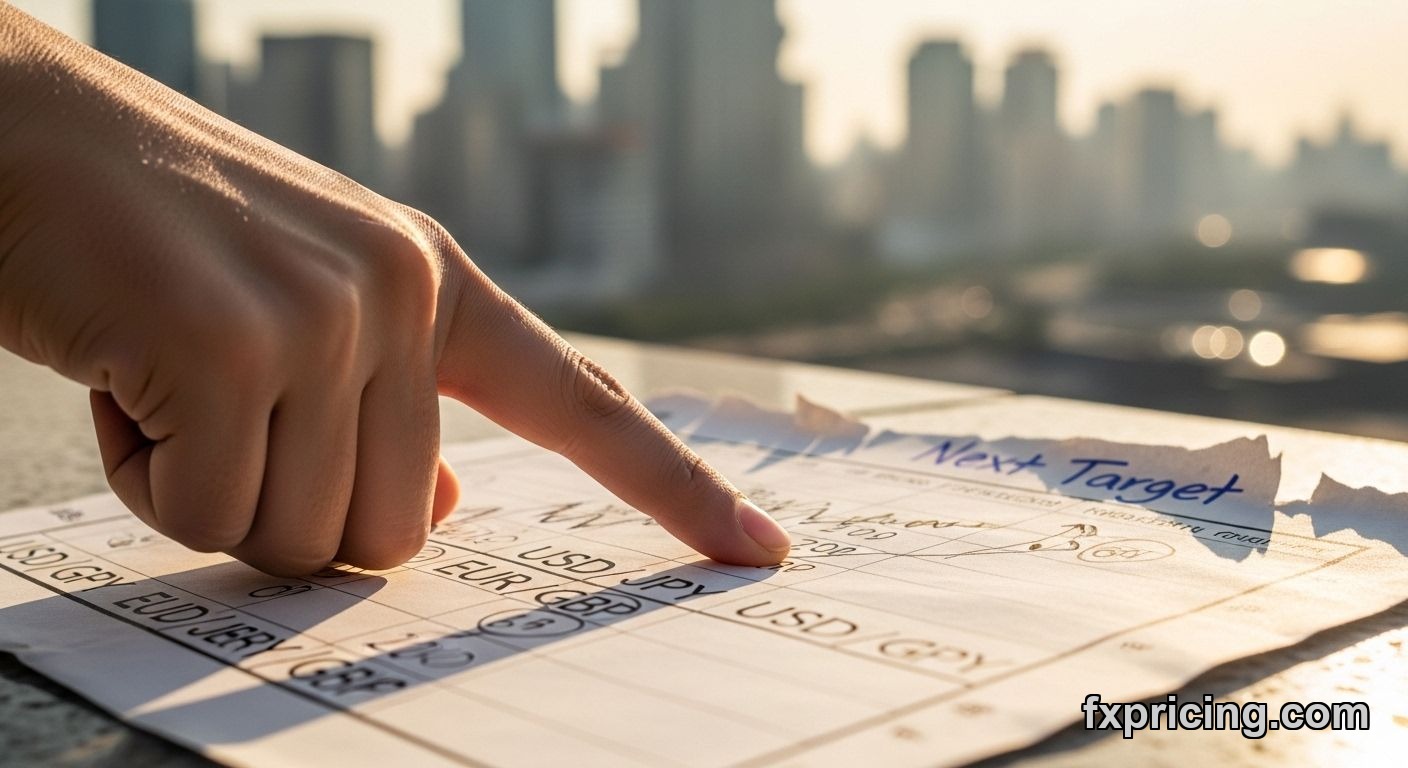 CNYBIF forex analysis chart with city skyline background