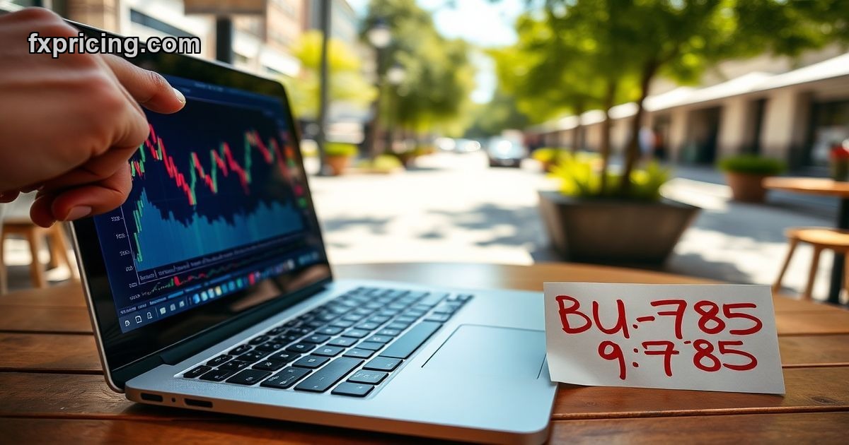 Live AUD/CAD technical indicators widget showing buy signal on laptop screen