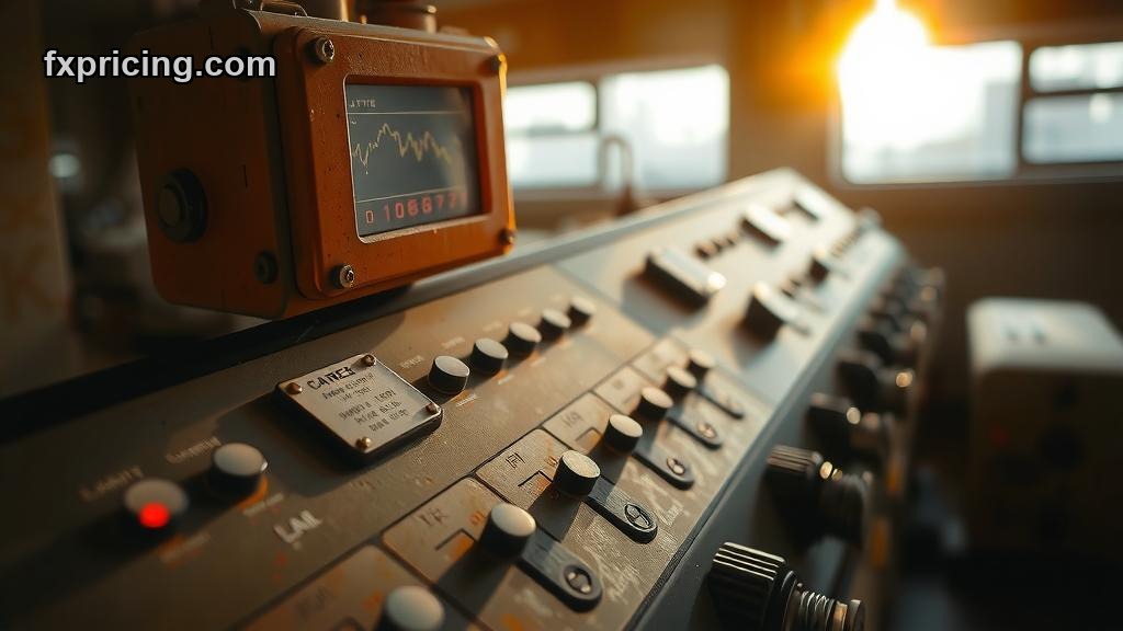 Factory control panel with active data, showing industrial automation.