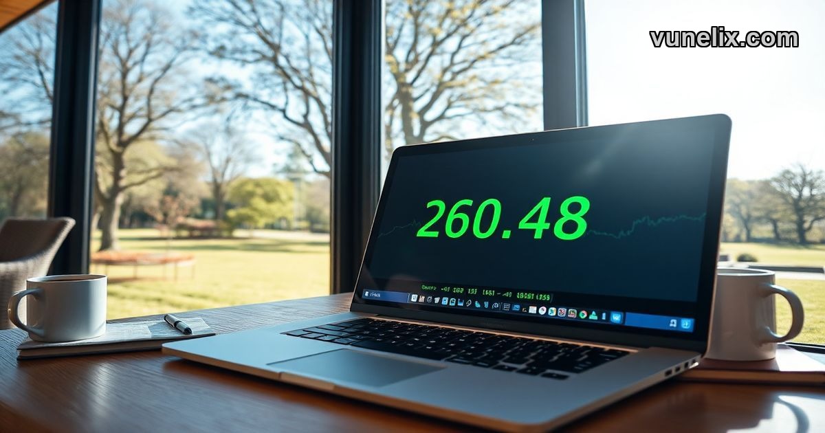 Live stock ticker widget showing Apple Inc. real-time price