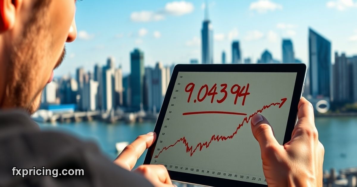 EUR/HKD price chart on tablet