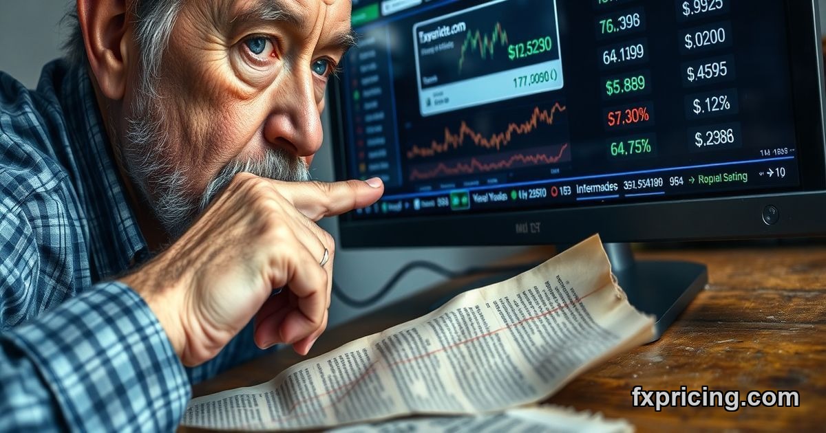 Man pointing at Fxpricing.com market rates widget, "WIDGETS? SIMPLIFY!" headline.