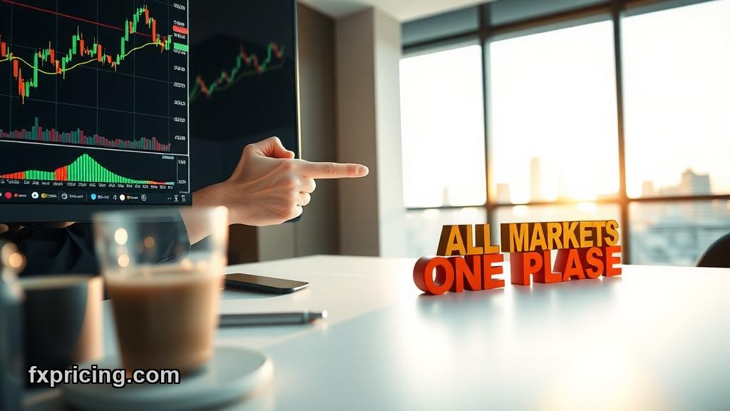 Trader analyzing live stock market data on FXPricing platform