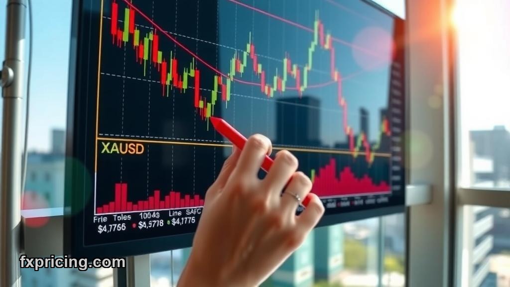 Trading chart showing GOLD / U.S. DOLLAR support levels