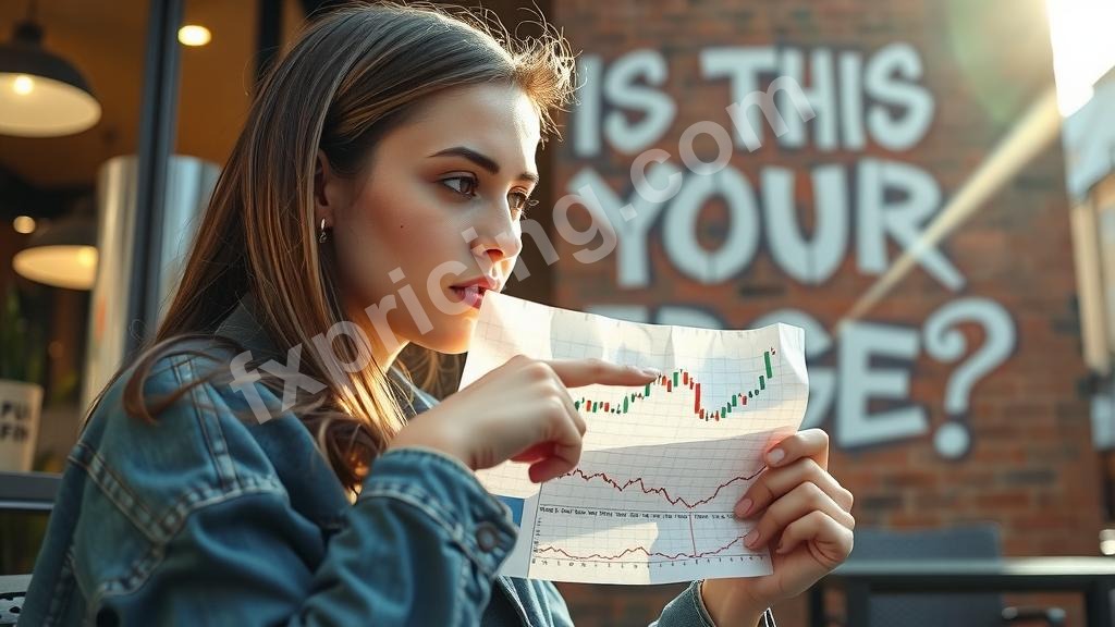 Trader analyzing last candlestick pattern on chart