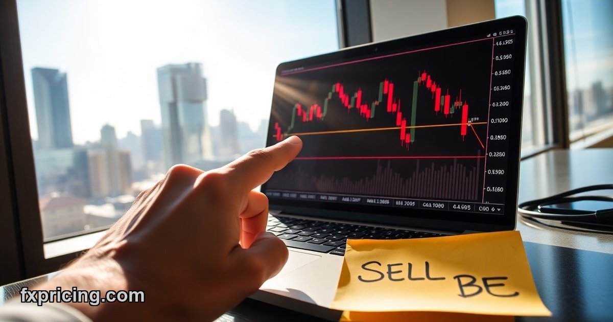 CAD/CHF forex chart showing sell signal with support resistance levels